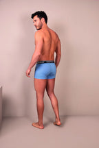 HAWAIR Printed Cotton Trunks - Blue