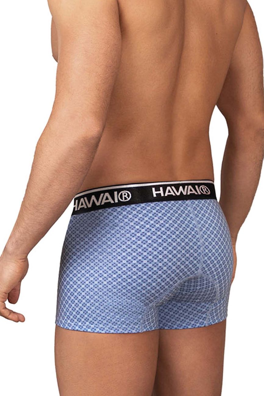 HAWAIR Printed Cotton Trunks - Blue