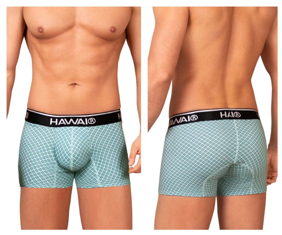 HAWAIR Printed Low Rise Trunks - Green