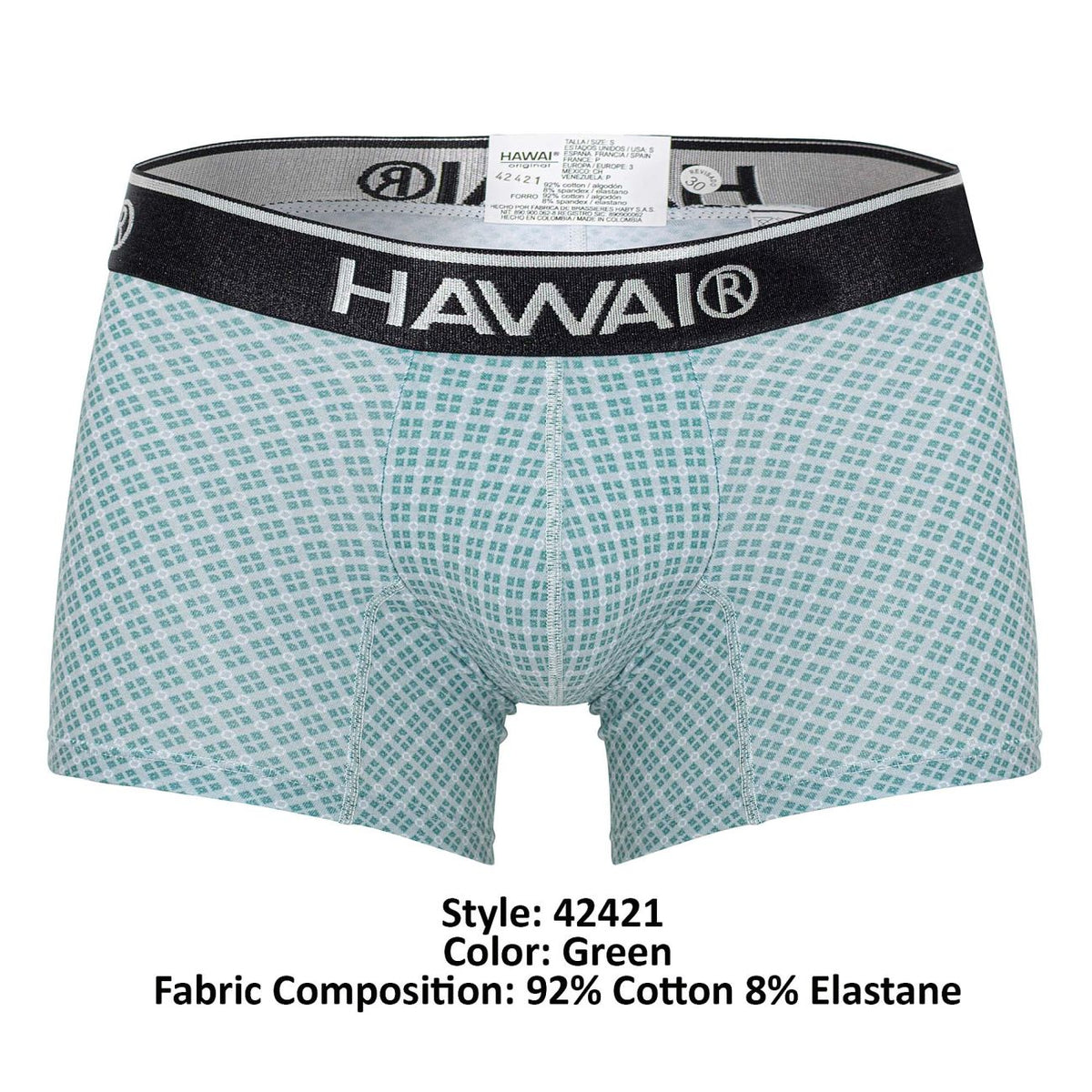 HAWAIR Printed Low Rise Trunks - Green