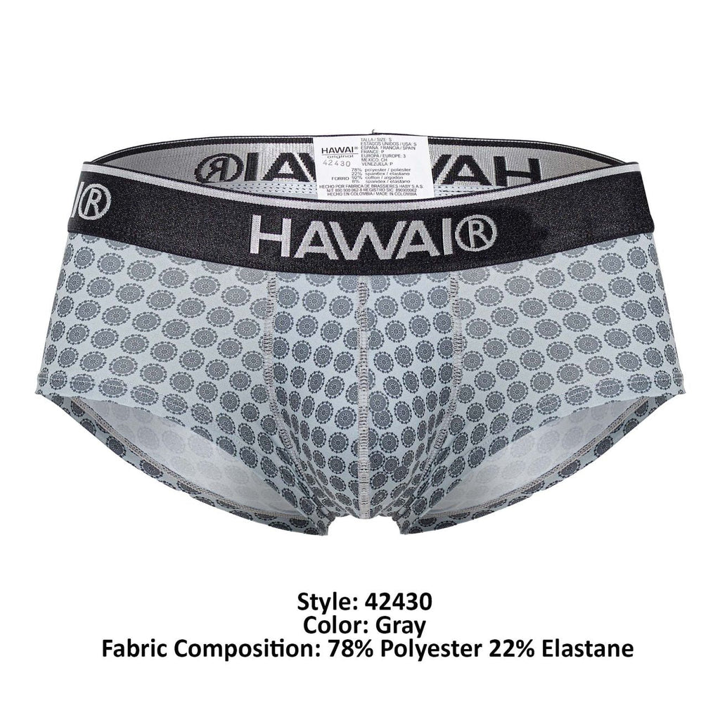 HAWAIR Printed Briefs - Gray
