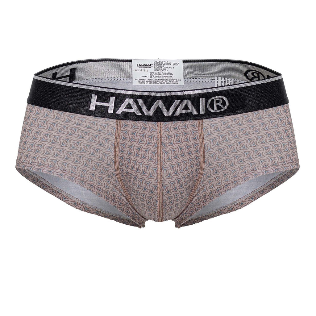 HAWAIR Printed Briefs - Cocoa