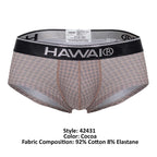 HAWAIR Printed Briefs - Cocoa