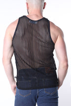 Timoteo Hamptons Mesh Tank Top - Black