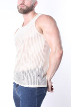 Timoteo Hamptons Mesh Tank Top - Sand
