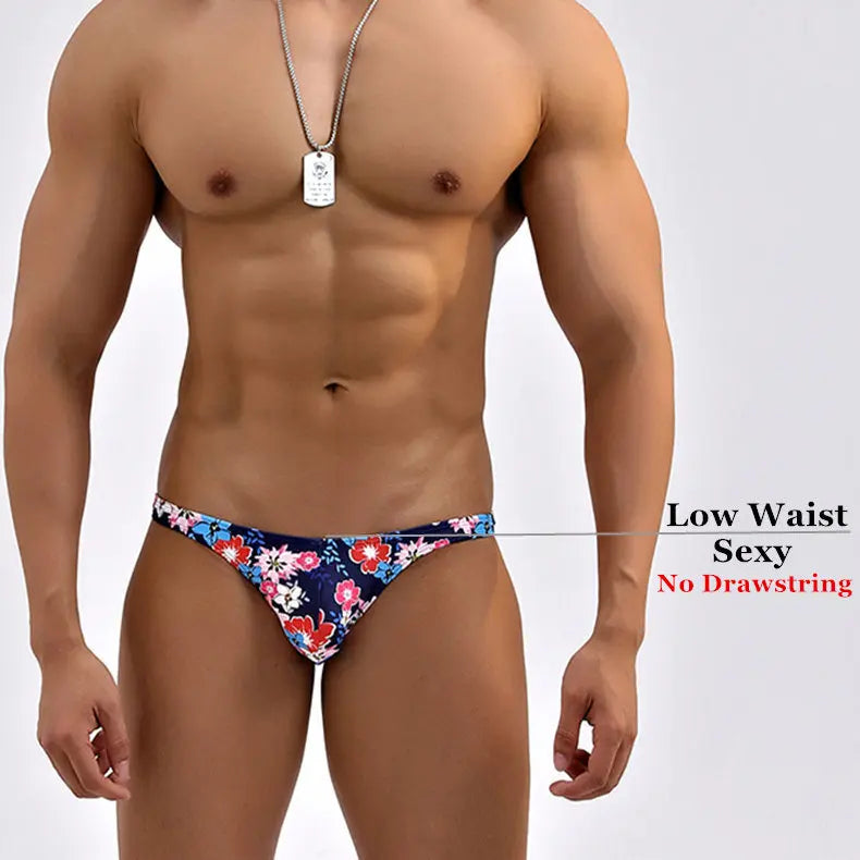 Tropical Monstera Low Cut Swim Brief