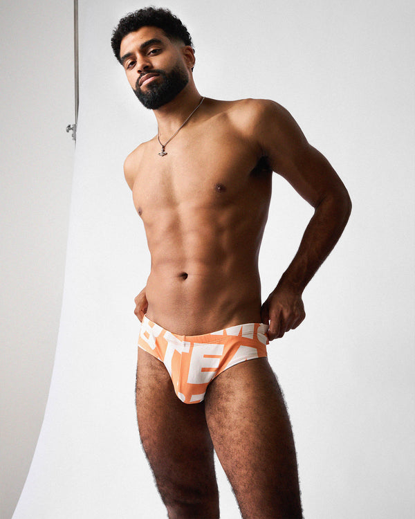 TEAMM8 Headliner Wide Swim Brief - Orange