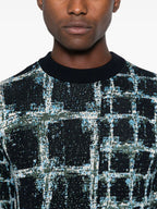 Henrik Vibskov DUSK KNITTED BLOUSE - BLACK SHIBORI CHECKS