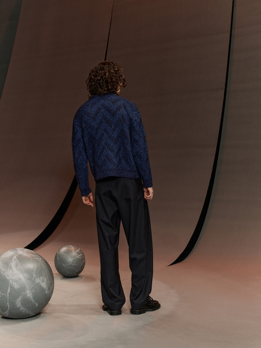 Henrik Vibskov Flat Knitted Crewneck Flat Navy