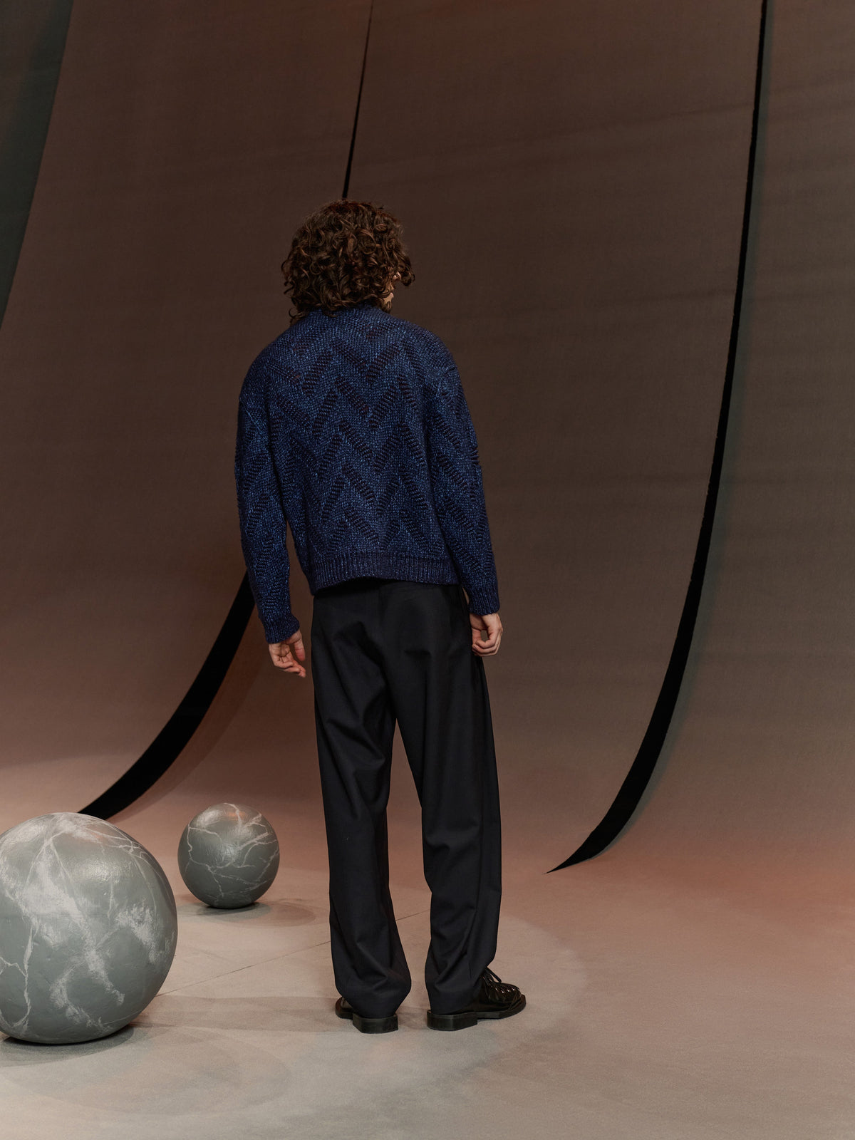 Henrik Vibskov Flat Knitted Crewneck Flat Navy