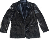 Lot 4: Balmain black sequined blazer with peak lapel