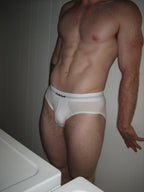 RED Hot Hip Brief Mono-Tone in White