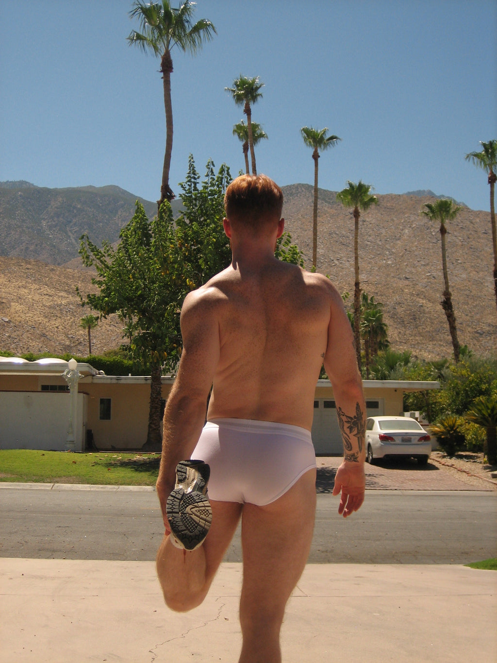 RED Hot Hip Brief Mono-Tone in White