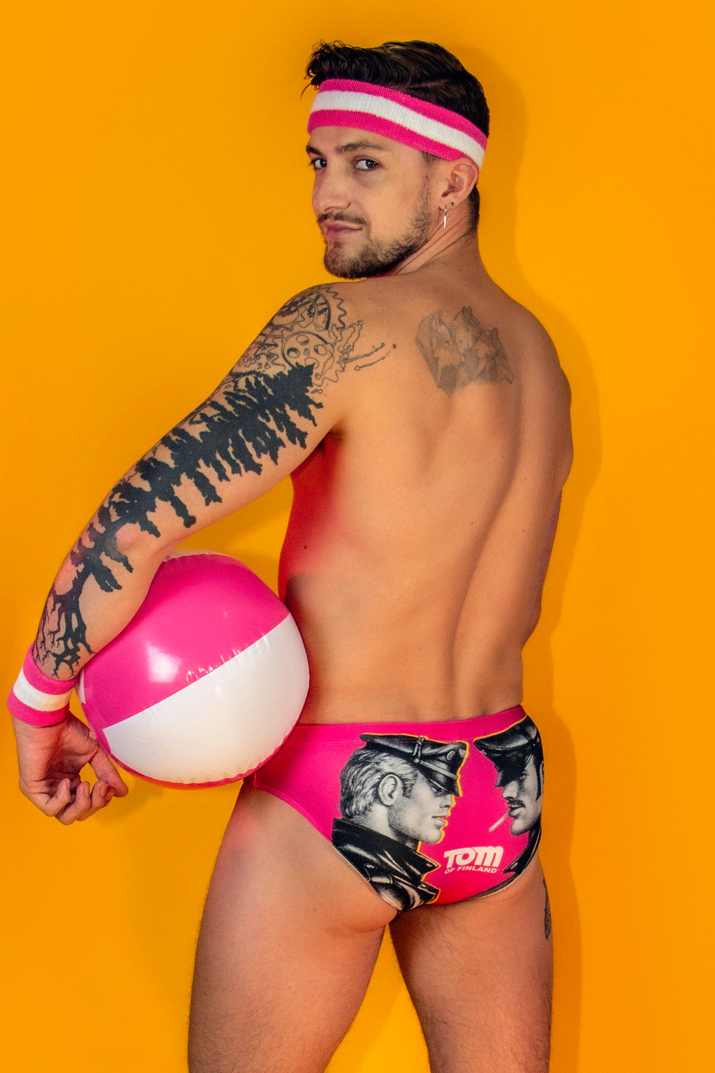 Tom of Finland PINK LOGO Swim Brief