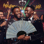 Discoteca Metallic Reflective Hand Fan