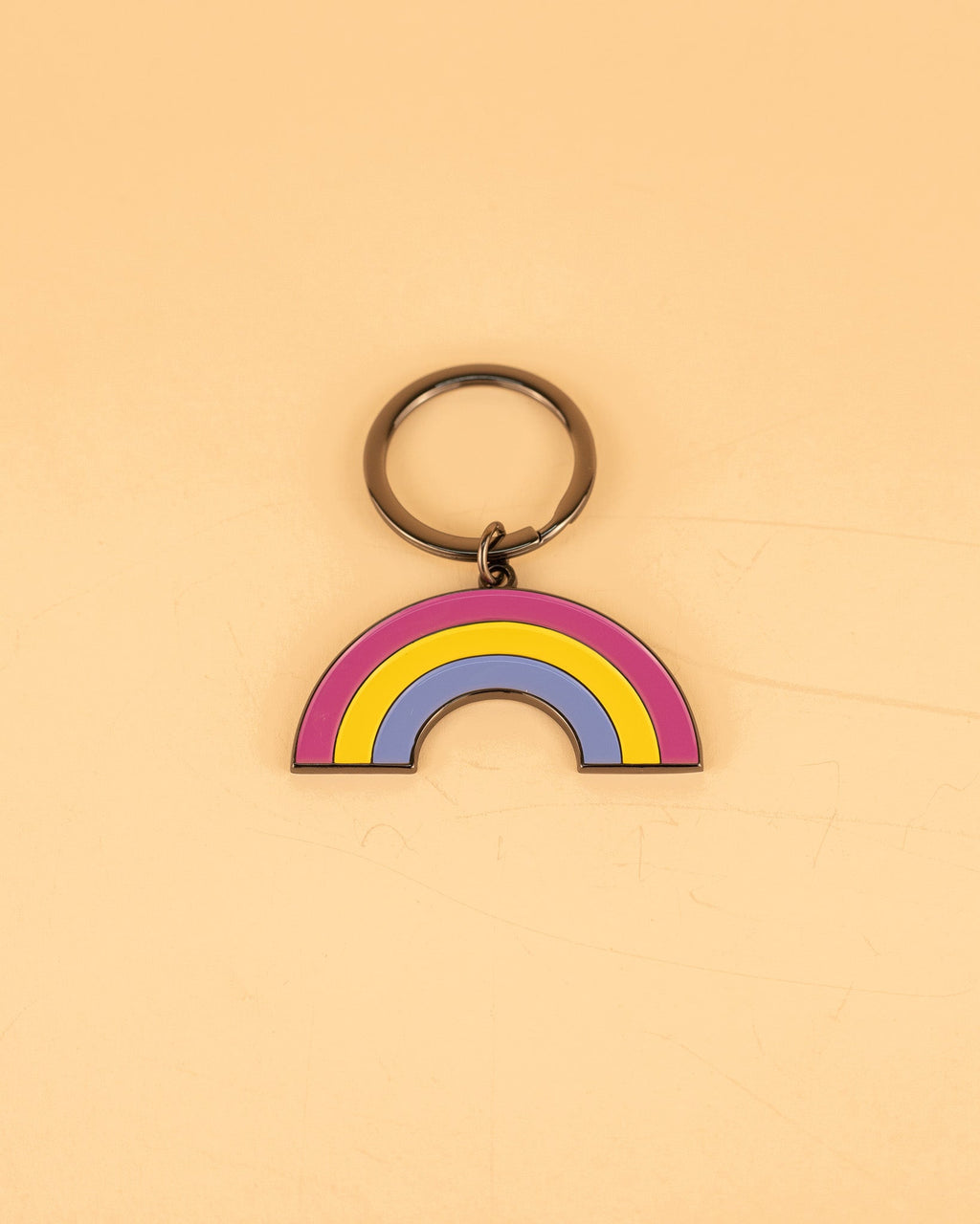 Pansexual Rainbow Enamel Keychain
