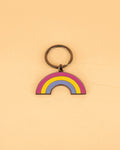 Pansexual Rainbow Enamel Keychain