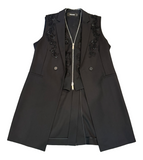 Lot 3: DSQUARED2 black applique vest