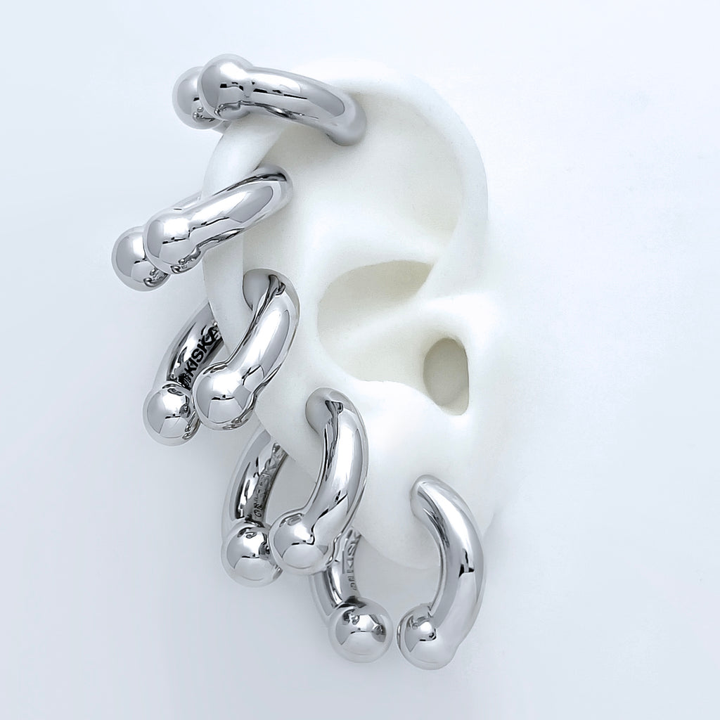 KISKA LAB MINI ALBERT PLATINUM EARRING