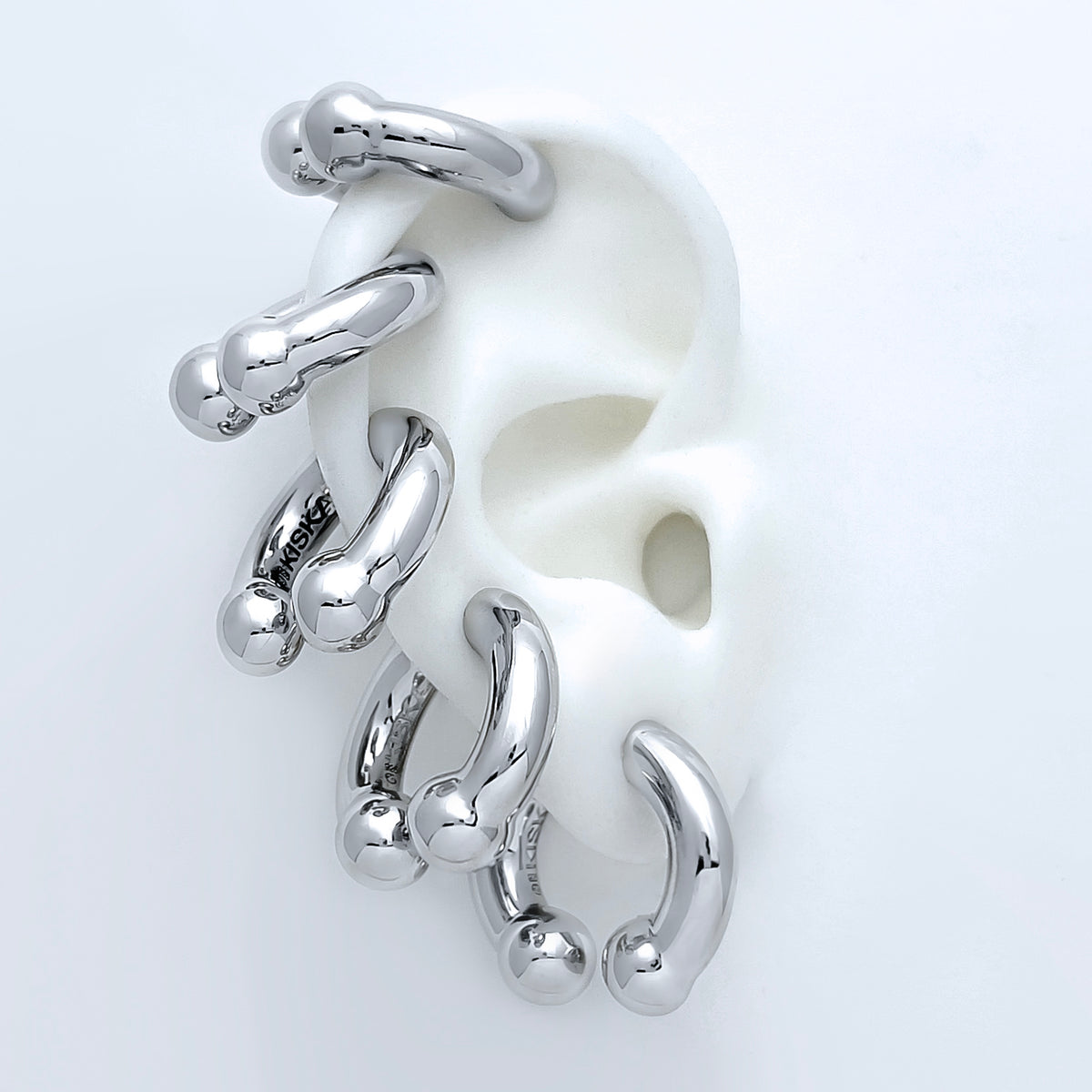 KISKA LAB MINI ALBERT PLATINUM EARRING