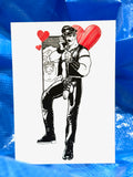 Bill Ward Drum Greeting Card: Hello V-Day