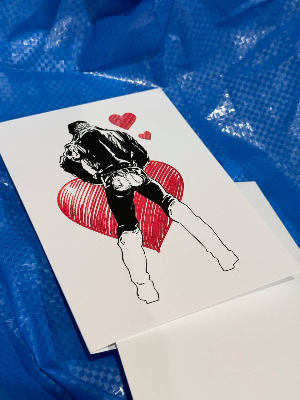 Bill Ward Drum Greeting Card: Chaps V-Day