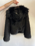 GMBH Sadia Faux Fur Jacket Black