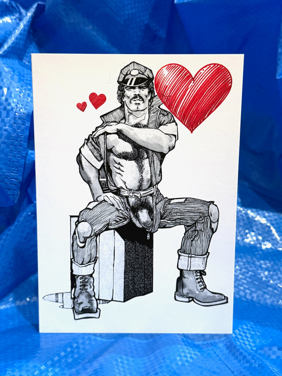 Bill Ward Drum Greeting Card: Mechanic V-Day