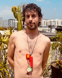 Walter Van Beirendonck peace Gun Necklace - Red
