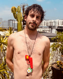 Walter Van Beirendonck peace Gun Necklace - Red