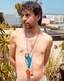 Walter Van Beirendonck peace Gun Necklace - Blue