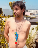 Walter Van Beirendonck peace Gun Necklace - Blue