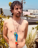 Walter Van Beirendonck peace Gun Necklace - Blue