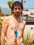 Walter Van Beirendonck peace Gun Necklace - Blue