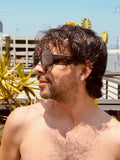 WALTER VAN BEIRENDONCK brutal pilot sunglasses - black shadow