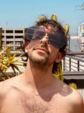 WALTER VAN BEIRENDONCK brutal pilot sunglasses - black shadow
