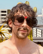 WALTER VAN BEIRENDONCK brutal pilot sunglasses - black shadow