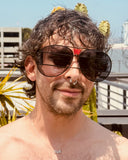 WALTER VAN BEIRENDONCK brutal pilot sunglasses - black shadow