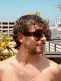 WALTER VAN BEIRENDONCK brutal pilot sunglasses - black shadow