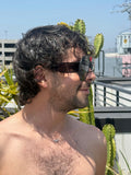 WALTER VAN BEIRENDONCK brutal pilot sunglasses - black shadow