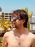 WALTER VAN BEIRENDONCK brutal pilot sunglasses - black mirror
