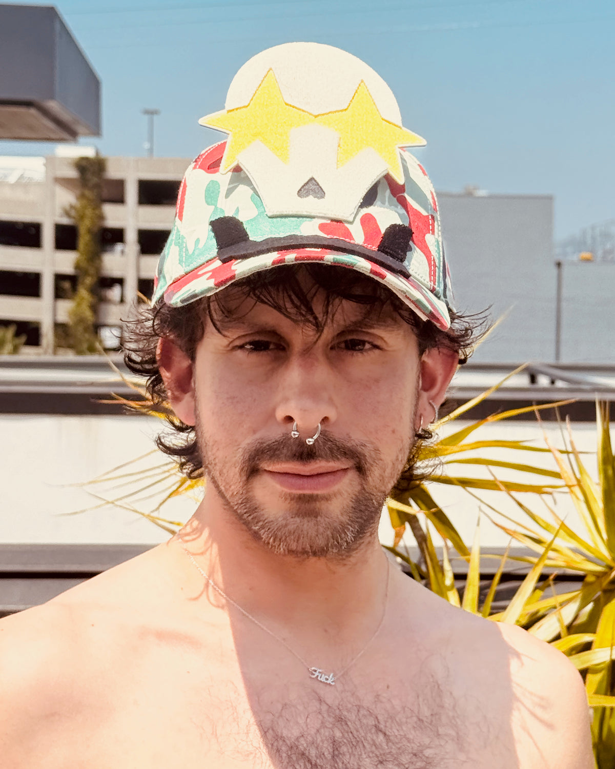 Camo Cap by Walter van Beirendonck - Light Green
