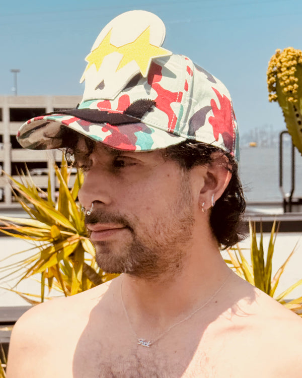 Camo Cap by Walter van Beirendonck - Light Green