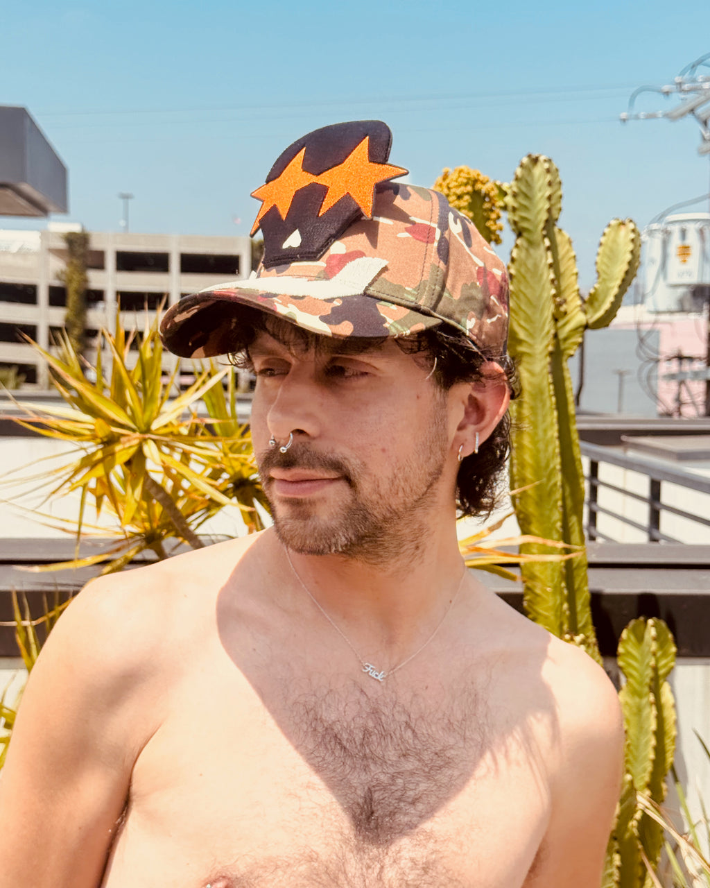 Camo Cap by Walter van Beirendonck - Brown