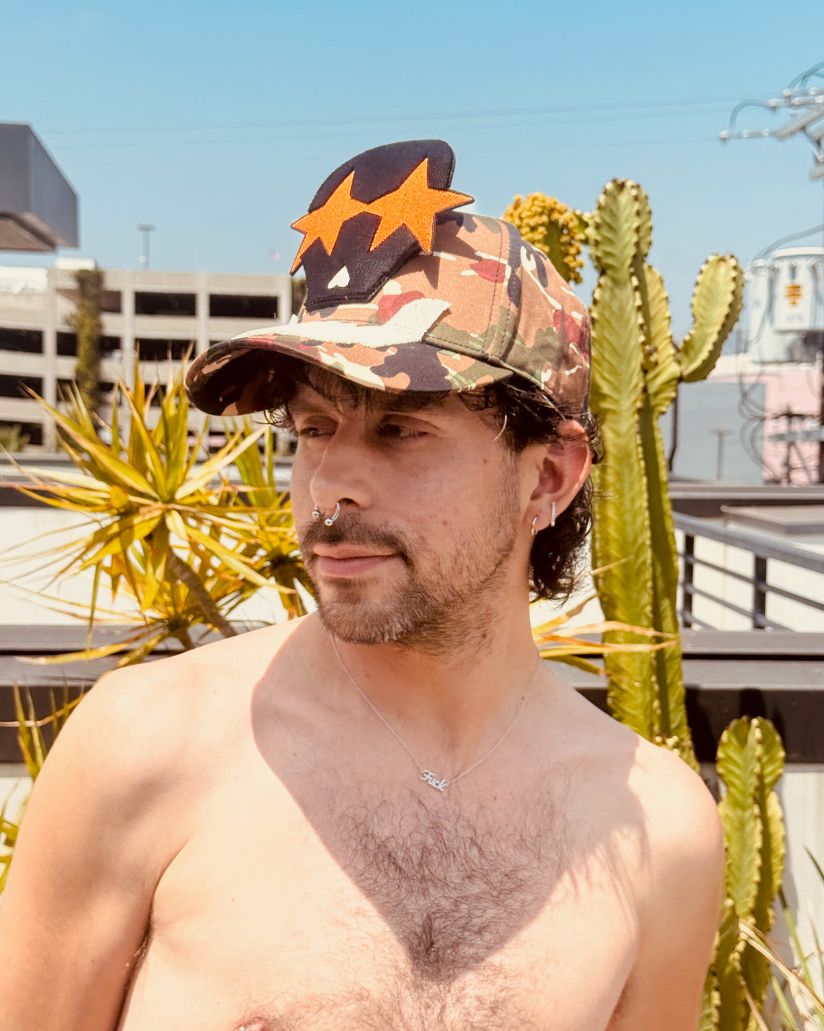 Camo Cap by Walter van Beirendonck - Brown