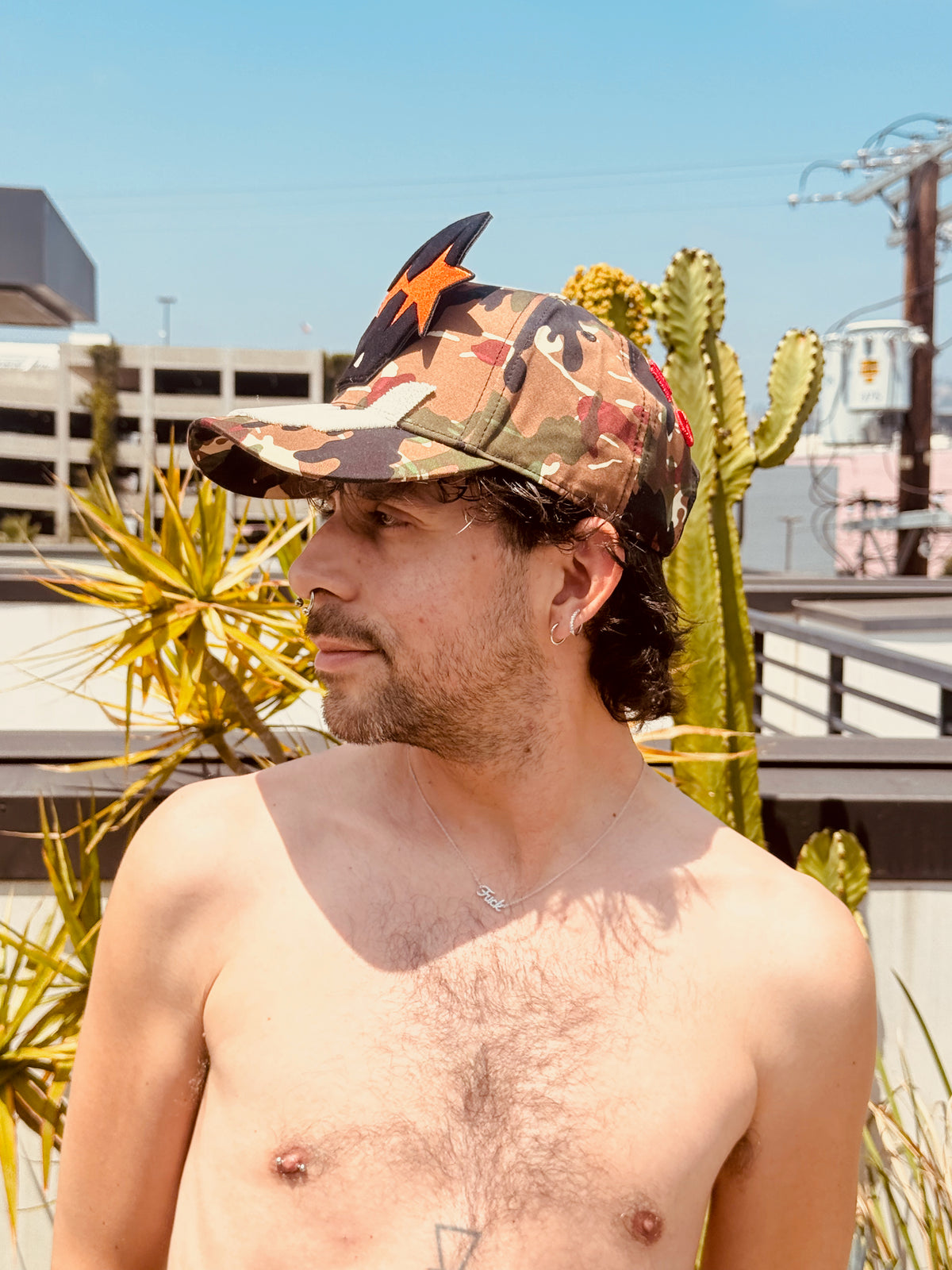 Camo Cap by Walter van Beirendonck - Brown