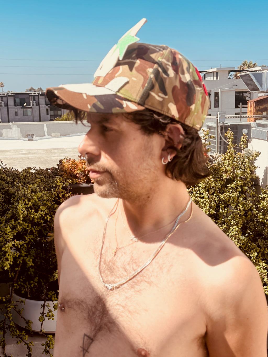 Camo Cap by Walter van Beirendonck - Military Green