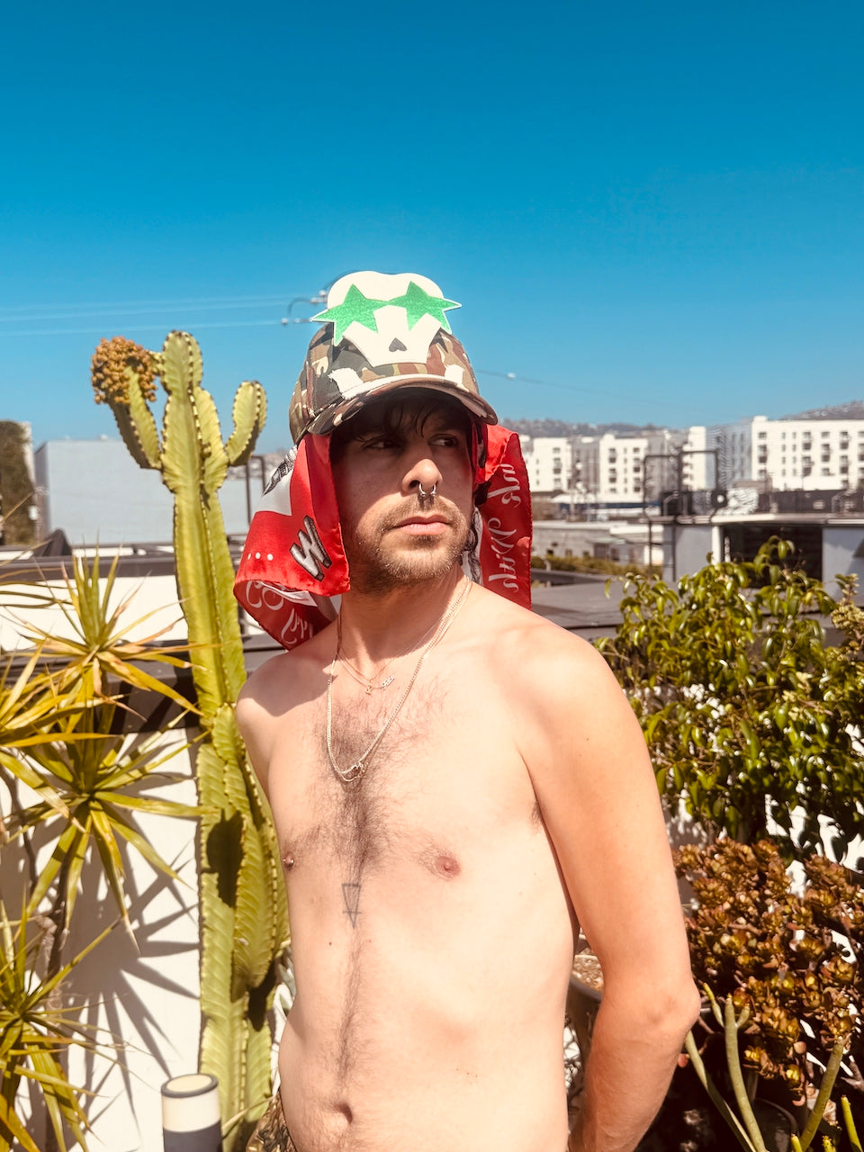 Camo Cap by Walter van Beirendonck - Military Green