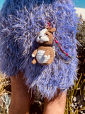 LOVERBOY BY CHARLES JEFFREY CHARACTER CROCHET BAG CHARM BULLDOG