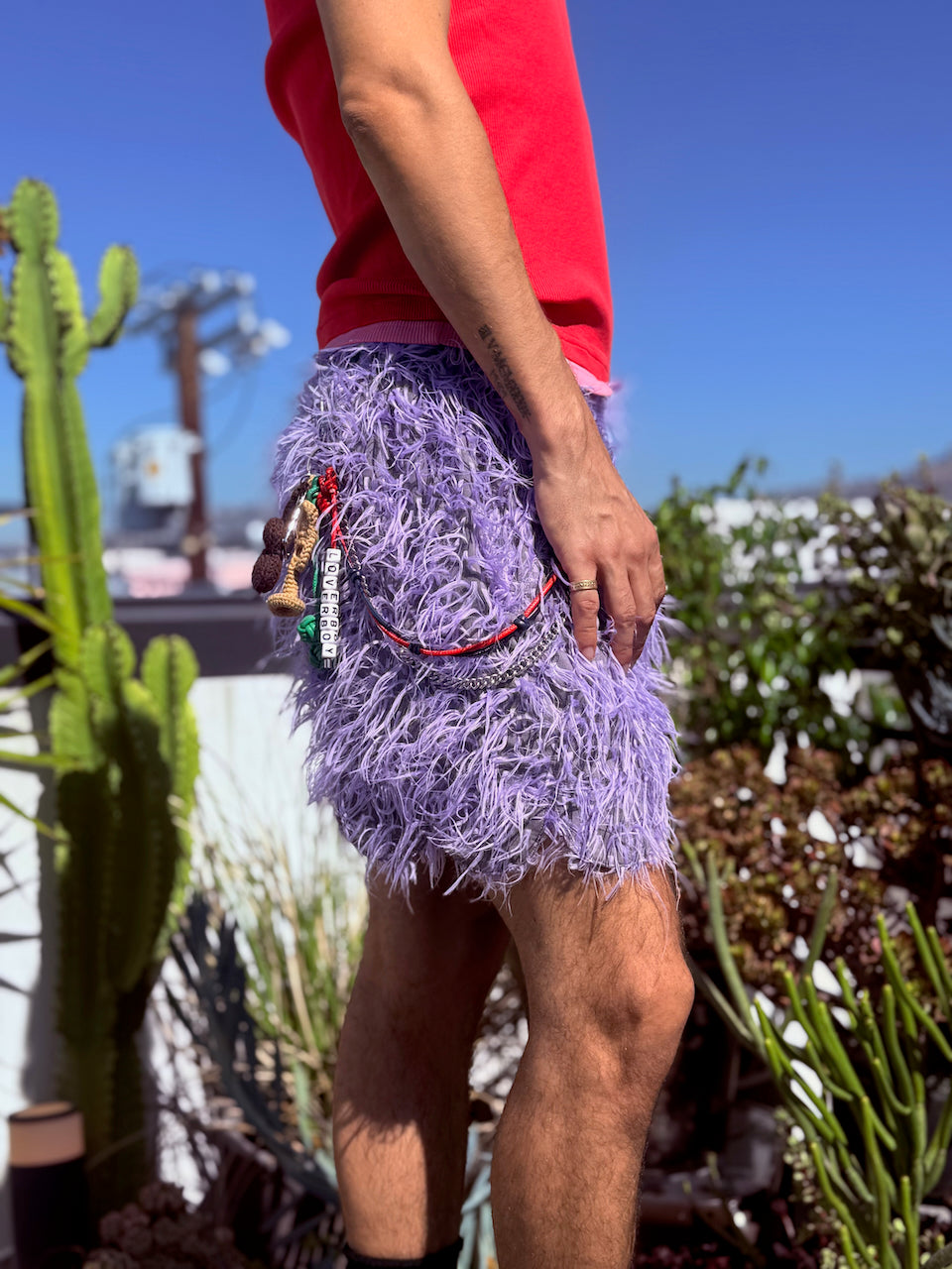 LOVERBOY BY CHARLES JEFFREY CHARACTER CROCHET BAG CHARM INSTRUMENTS